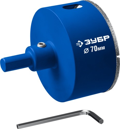 Алмазная коронка для мокрого сверления ЗУБР АГК d 70 мм профессионал 29850-70 - изображение 3