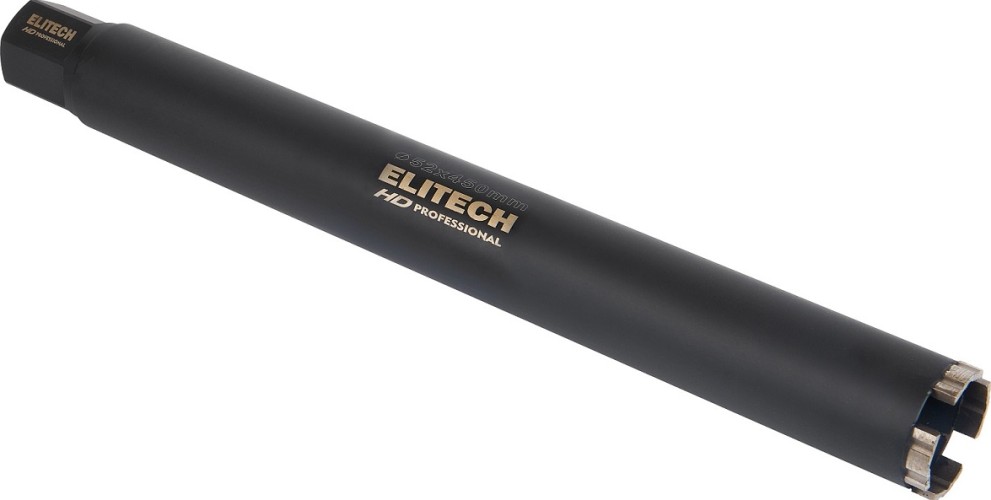 Алмазная коронка для мокрого сверления ELITECH 1110.011400 HD с охлажденем, 52х450, 1 1/4"  206475 - изображение 4