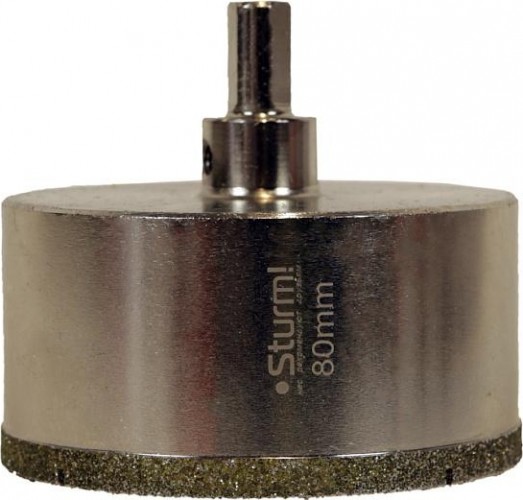 Алмазная коронка для мокрого сверления Sturm 1055-10-8070 по керамограниту 80х70 мм, хвост. с проточками - изображение 2