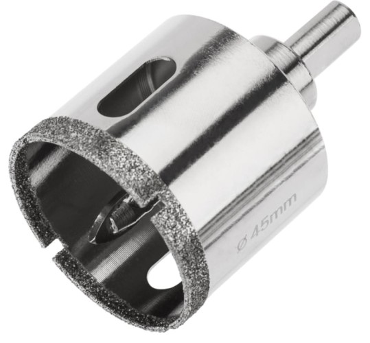 Алмазная коронка для мокрого сверления Kranz KR-92-0013 45мм по керамограниту с центров. сверлом