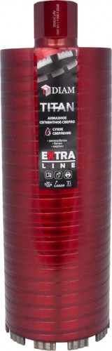 Алмазная коронка для мокрого сверления DIAM САСС 122x300х6x1,1/4UNC Extra Line Titan (арм. бетон)