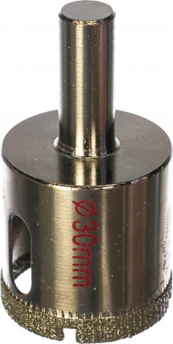 Алмазная коронка для мокрого сверления ПРАКТИКА "Мастер" 30 мм по стеклу и керамике 777-307