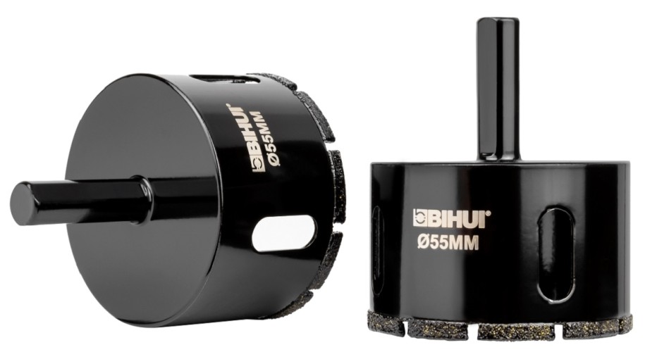 Алмазная коронка для мокрого сверления BIHUI 55 х 25мм по стеклу и керамике DBW55 - изображение 2