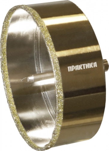 Алмазная коронка для мокрого сверления ПРАКТИКА "Профи" 120х70мм по керамограниту/керамике 917-767