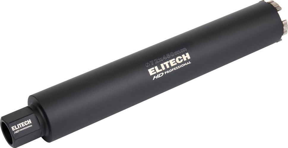 Алмазная коронка для мокрого сверления ELITECH 1110.011600 HD с охлаждением, 72х450, 1 1/4"  206477
