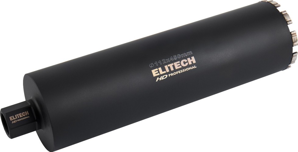 Алмазная коронка для мокрого сверления ELITECH 1110.012000 HD с охлаждением, 112х450, 1 1/4"  206481