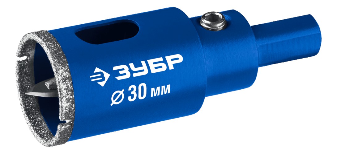 Алмазная коронка для мокрого сверления ЗУБР АГК d 30 мм профессионал 29850-30