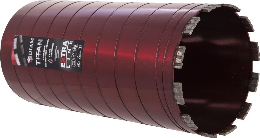 Алмазная коронка для мокрого сверления DIAM САСС 132x300х6x1,1/4UNC Extra Line Titan (арм. бетон) 313029 - изображение 2