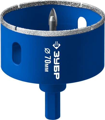 Алмазная коронка для мокрого сверления ЗУБР АГК d 70 мм профессионал 29850-70 - изображение 4