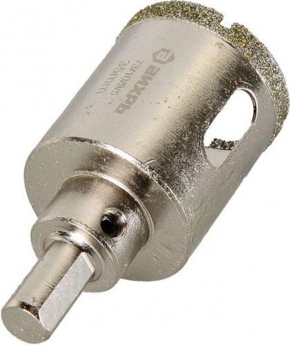 Алмазная коронка для мокрого сверления ВИХРЬ 35 мм по керамограниту/керамике 73/10/9/5 - изображение 2