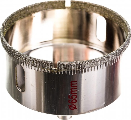 Алмазная коронка для мокрого сверления ПРАКТИКА "Мастер" 65 мм по стеклу и керамике 777-369