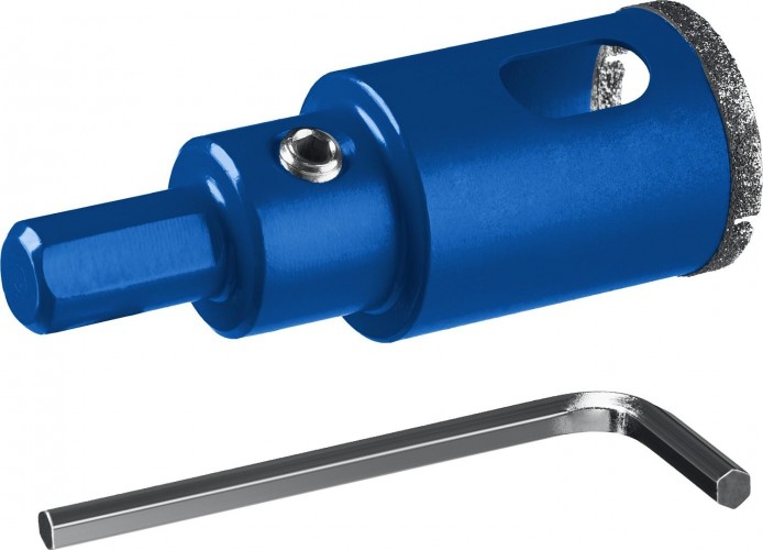 Алмазная коронка для мокрого сверления ЗУБР ПРОФЕССИОНАЛ по кафелю и стеклу, d=40 мм, зерно р 60, в сборе с 29850-40 - изображение 2