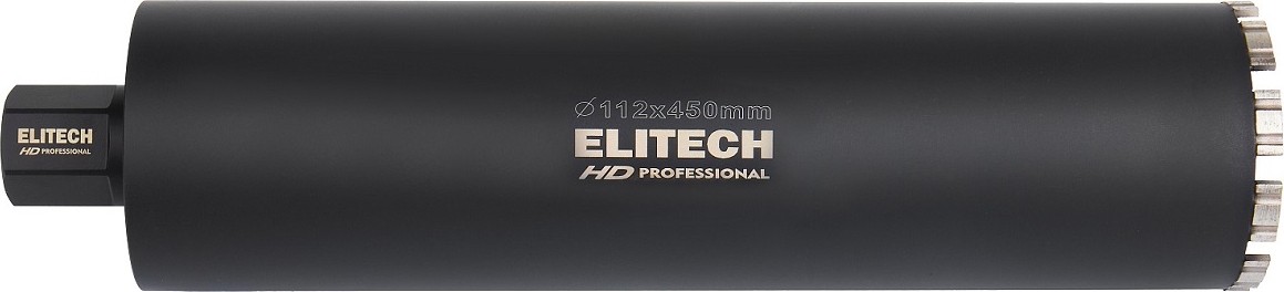 Алмазная коронка для мокрого сверления ELITECH 1110.012000 HD с охлаждением, 112х450, 1 1/4"  206481 - изображение 3
