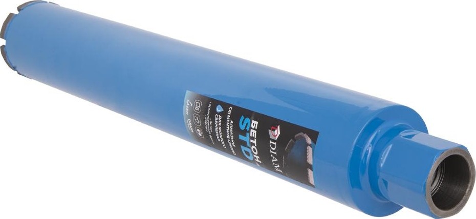 Алмазная коронка для мокрого сверления DIAM САМС 71x450х7x1,1/4UNC Бетон STD 310105 - изображение 2