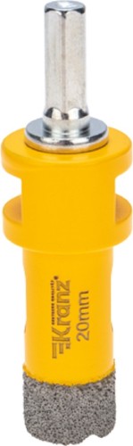 Алмазная коронка для сухого сверления Kranz KR-92-1010 по керамограниту и железобетону М14, 20мм