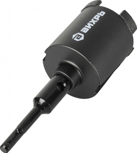 Алмазная коронка для сухого сверления ВИХРЬ 68 мм, SDS-Plus по бетону 73/10/9/9 - изображение 2