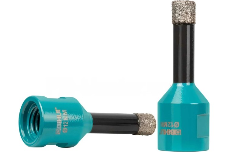 Алмазная коронка для сухого сверления BIHUI 12 х 38мм для плитки DBDF12 - изображение 2