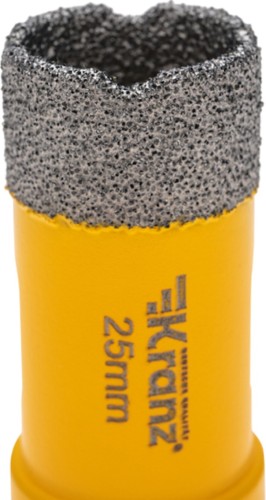 Алмазная коронка для сухого сверления Kranz KR-92-1012 по керамограниту и железобетону М14, 25мм - изображение 4