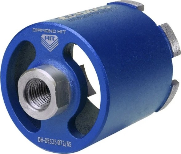 Алмазная коронка для сухого сверления Crown DHDED5257265166 для подрозетников ø72/65 m16 r 6lsp