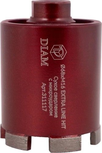 Алмазная коронка для сухого сверления DIAM ExtraLine HIT 68xM16 311117