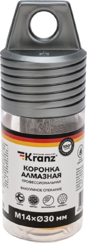 Алмазная коронка для сухого сверления Kranz KR-92-1014 по керамограниту и железобетону М14, 30мм - изображение 5