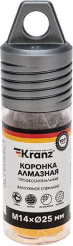 Алмазная коронка для сухого сверления Kranz KR-92-1012 по керамограниту и железобетону М14, 25мм - изображение 5