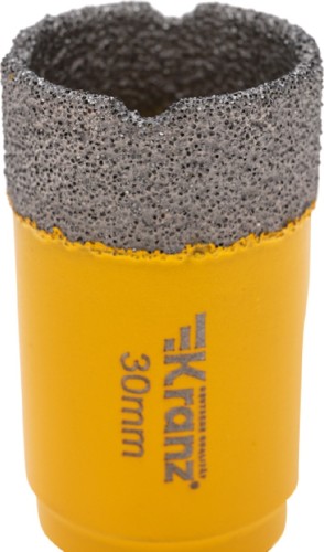 Алмазная коронка для сухого сверления Kranz KR-92-1014 по керамограниту и железобетону М14, 30мм - изображение 4