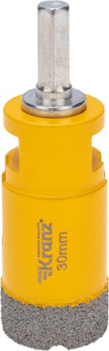 Алмазная коронка для сухого сверления Kranz KR-92-1014 по керамограниту и железобетону М14, 30мм