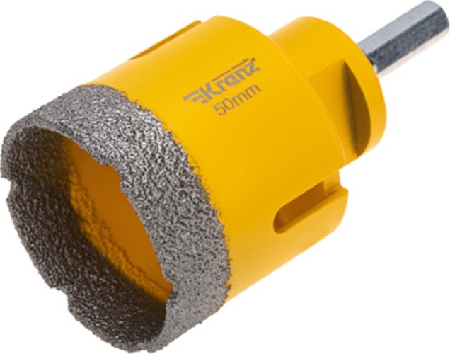 Алмазная коронка для сухого сверления Kranz KR-92-1021 по керамограниту и железобетону М14, 50мм - изображение 3