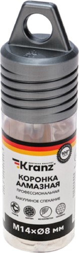 Алмазная коронка для сухого сверления Kranz KR-92-1002 по керамограниту и железобетону М14, 8мм - изображение 5