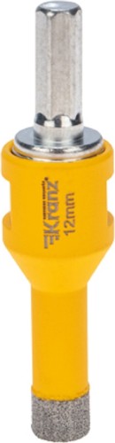 Алмазная коронка для сухого сверления Kranz KR-92-1004 по керамограниту и железобетону М14, 12мм