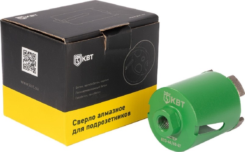 Алмазная коронка для сухого сверления КВТ 102554 ECO-68/ 65 4T серия Мастер - изображение 5
