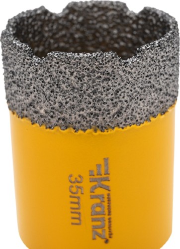 Алмазная коронка для сухого сверления Kranz KR-92-1017 по керамограниту и железобетону М14, 35мм - изображение 4