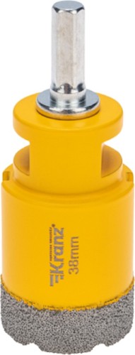 Алмазная коронка для сухого сверления Kranz KR-92-1018 по керамограниту и железобетону М14, 38мм