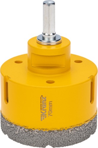 Алмазная коронка для сухого сверления Kranz KR-92-1026 по керамограниту и железобетону М14, 70 мм