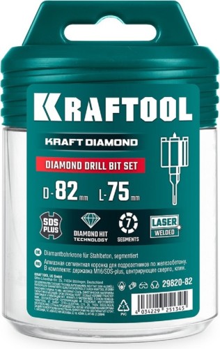 Алмазная коронка для сухого сверления KRAFTOOL 29820-82 для подрозетников - изображение 2