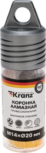 Алмазная коронка для сухого сверления Kranz KR-92-1010 по керамограниту и железобетону М14, 20мм - изображение 5