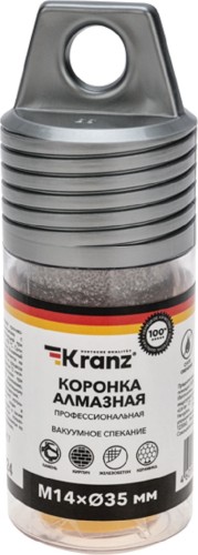 Алмазная коронка для сухого сверления Kranz KR-92-1017 по керамограниту и железобетону М14, 35мм - изображение 5