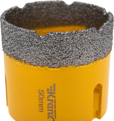 Алмазная коронка для сухого сверления Kranz KR-92-1021 по керамограниту и железобетону М14, 50мм - изображение 4