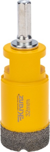 Алмазная коронка для сухого сверления Kranz KR-92-1015 по керамограниту и железобетону М14, 32мм