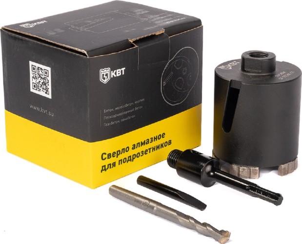 Алмазная коронка для сухого сверления КВТ 102561 SF-72/ 65 5T с адаптером SDS-Plus серия ПРОФИ - изображение 5