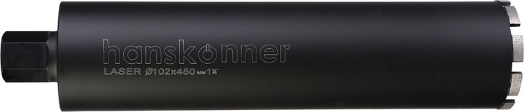 Алмазная коронка по железобетону HANSKONNER H1055-11-102 LASER 102 мм, 1 1/4", l=450мм - изображение 3