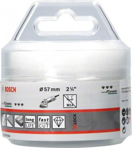 Алмазная коронка X-LOCK BOSCH 57 мм Dry Speed 2608599018 - изображение 2