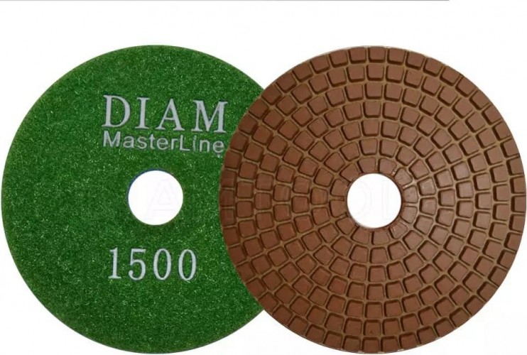 Алмазная тарелка на липучке DIAM АГШК 100*2,5 №1500 Master Line (мокрая) 000579