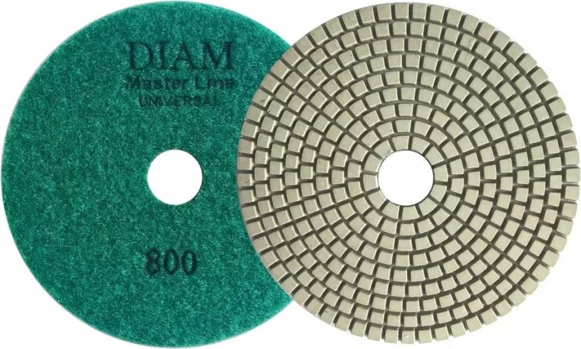 Алмазная тарелка на липучке DIAM АГШК 125*2,5 №800 Master Line Universal (сухая/мокрая) 000648