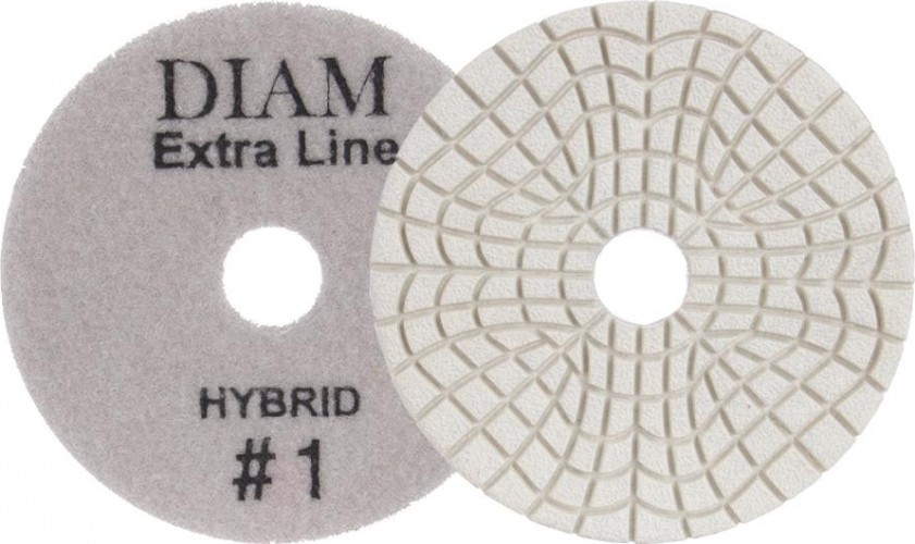 Алмазная тарелка на липучке DIAM АГШК Step-3 100*3 #1 Extra Line Hybrid (сухая/мокрая) 000686