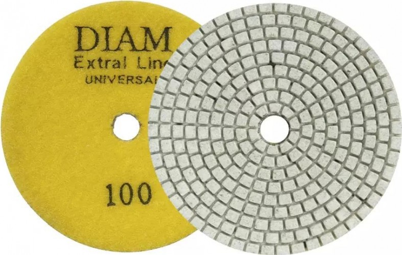 Алмазная тарелка на липучке DIAM АГШК 100*2,5 №100 Extra Line Universal (сухая/мокрая) 000673