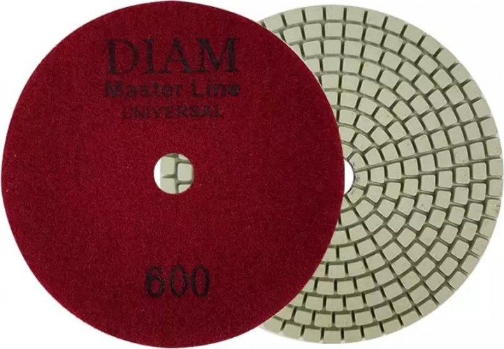 Алмазная тарелка на липучке DIAM АГШК 100*2,5 №600 Master Line Universal (сухая/мокрая) 000640