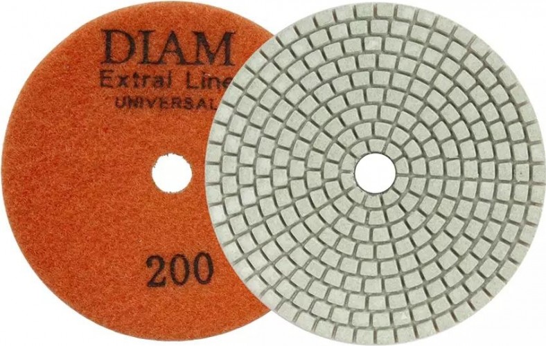 Алмазная тарелка на липучке DIAM АГШК 100*2,5 №200 Extra Line Universal (сухая/мокрая) 000674