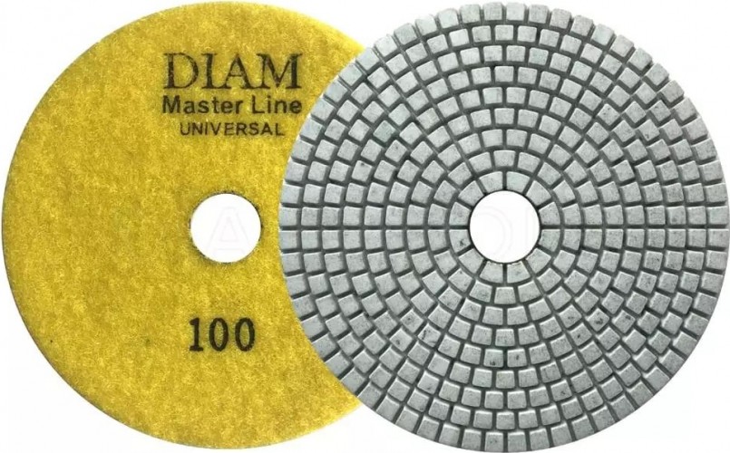 Алмазная тарелка на липучке DIAM АГШК 100*2,5 №100 Master Line Universal (сухая/мокрая) 000624